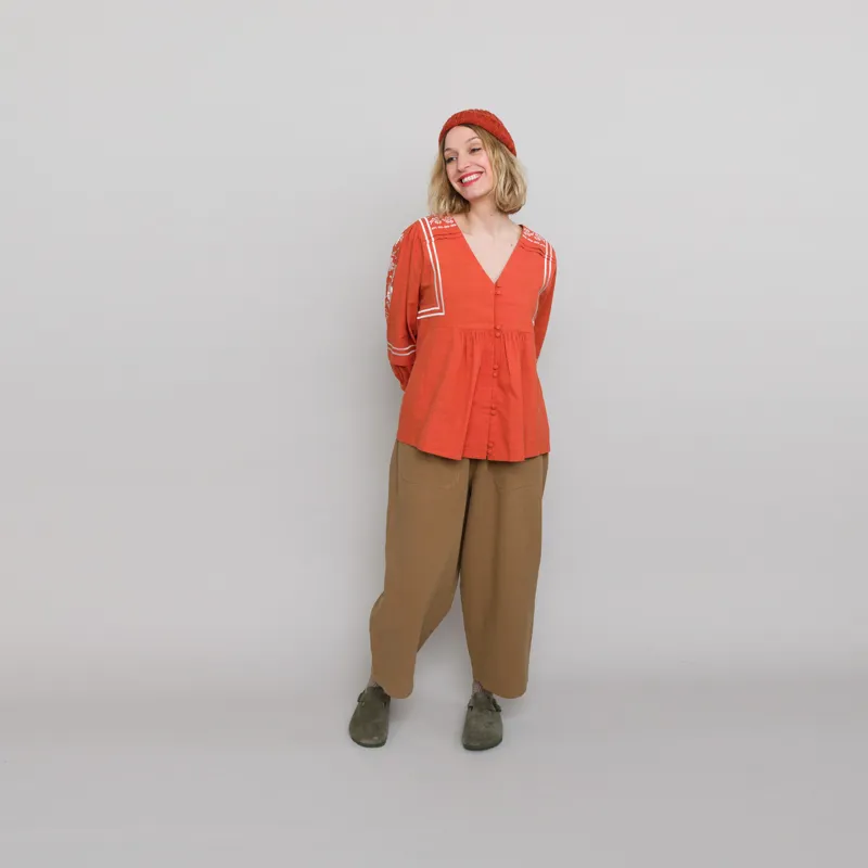 Sideline Womens Spring Shirt Tomato-2