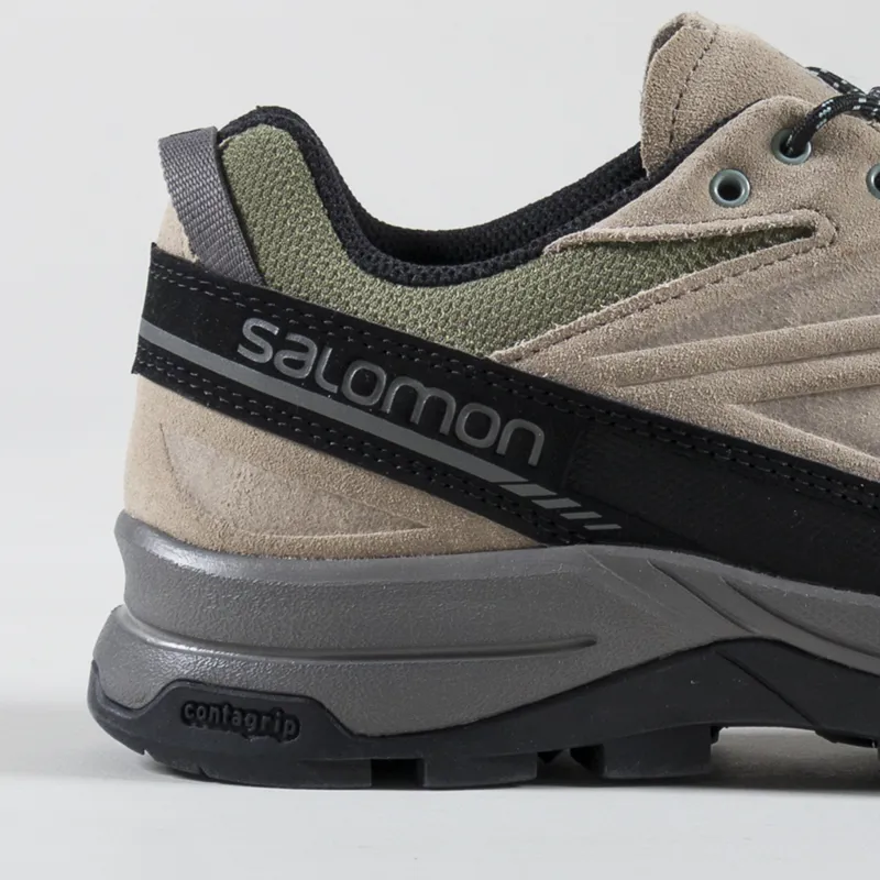 Salomon X-ALP Leather Shoes Pewter Vintage Khaki Black-5