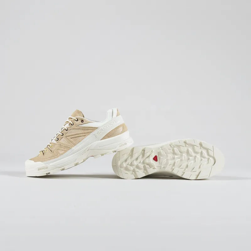 Salomon X-ALP Leather Shoes Vanilla Ice Almond Buff Banana Cream-2