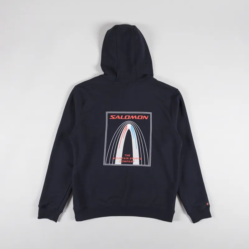 Salomon Bow Graphic Hoodie Deep Black