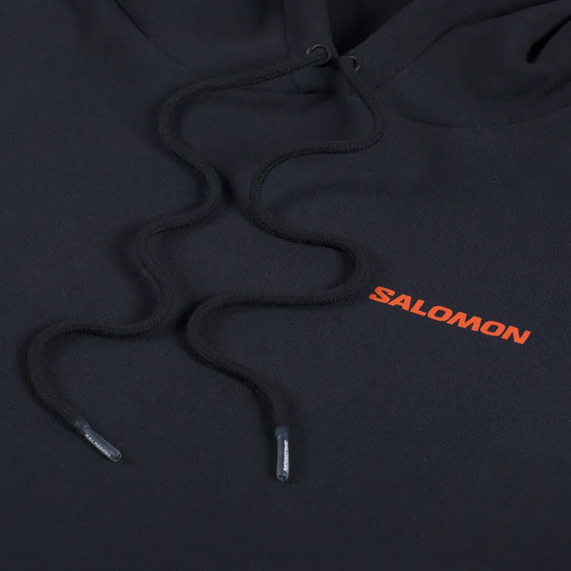 Salomon Bow Graphic Hoodie Deep Black-5
