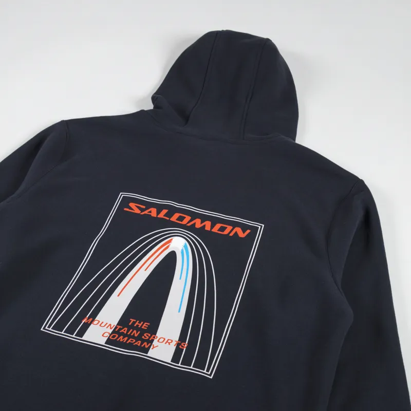 Salomon Bow Graphic Hoodie Deep Black-2