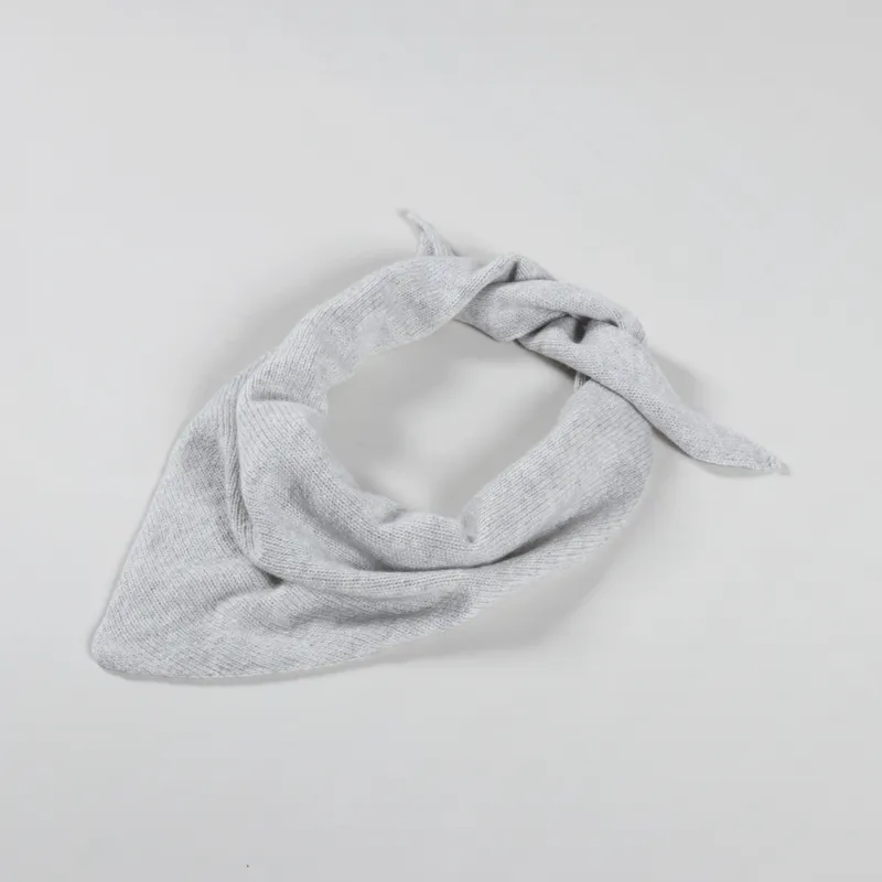 Scarlet Knitwear Womens Lambswool Neckerchief Light Grey-1