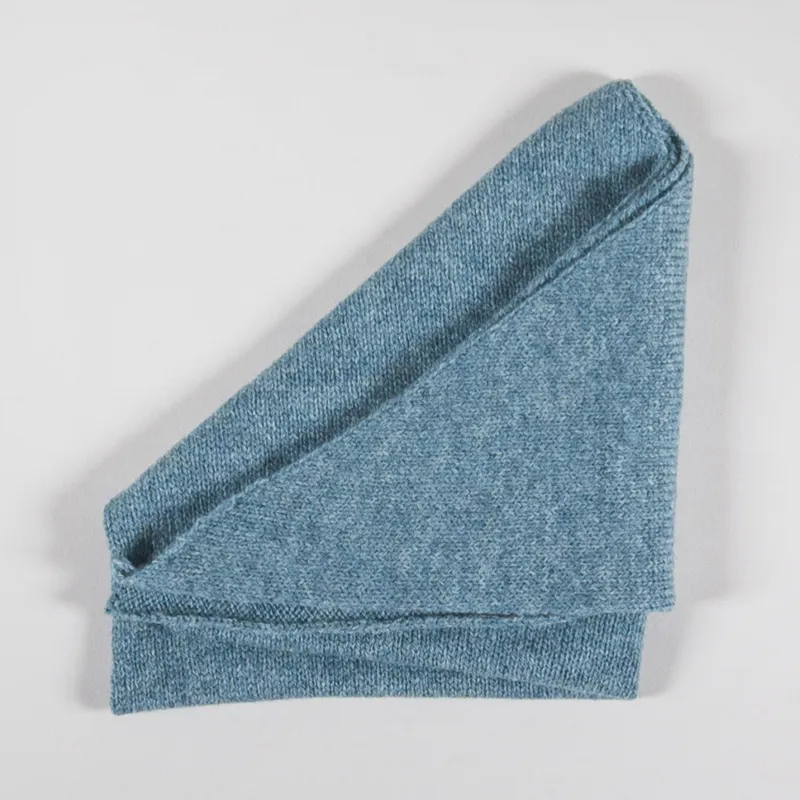 Scarlet Knitwear Womens Lambswool Neckerchief Lichen Blue-2