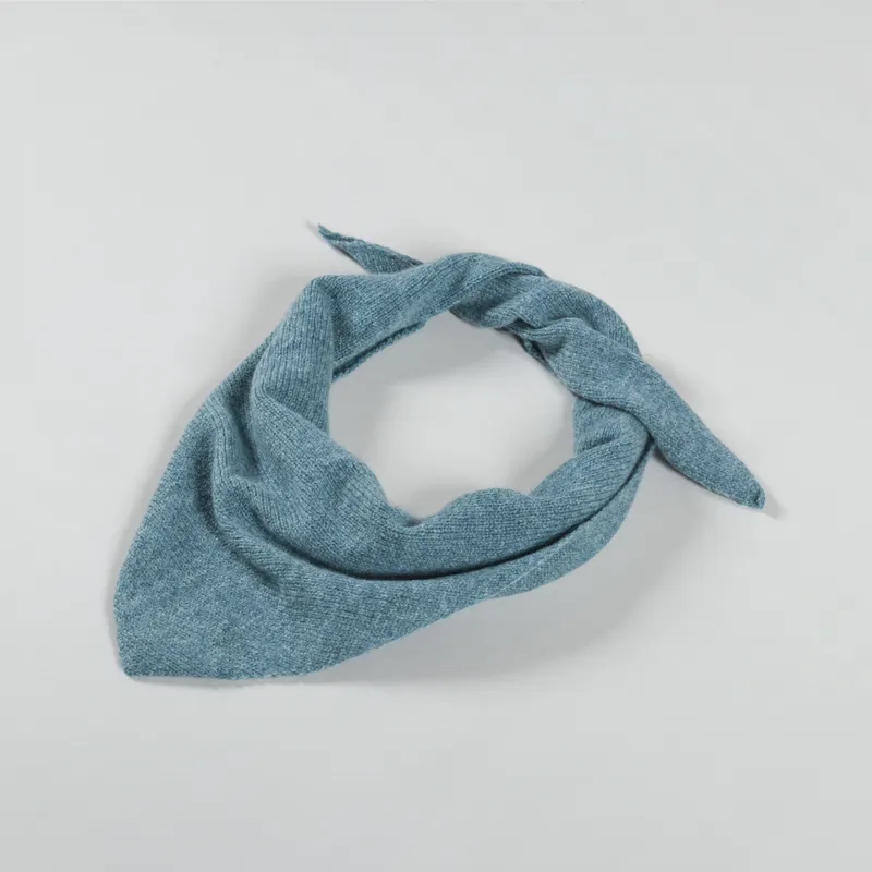 Scarlet Knitwear Womens Lambswool Neckerchief Lichen Blue-1