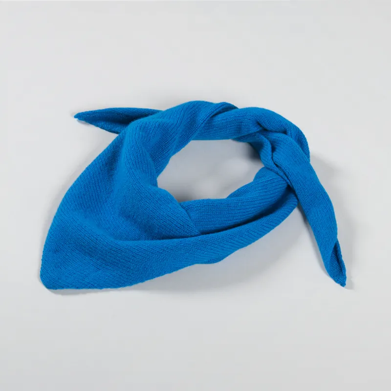 Scarlet Knitwear Womens Lambswool Neckerchief Petrol Blue-1