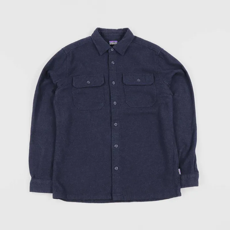 patagonia fjord flannel shirt navy