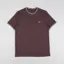 Fred Perry Twin Tipped T Shirt Brick Warm Grey