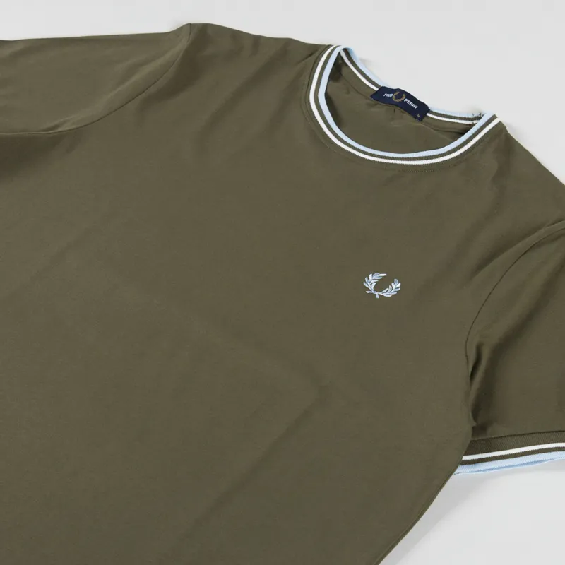 Fred Perry Twin Tipped T Shirt Green Snow Ice-1