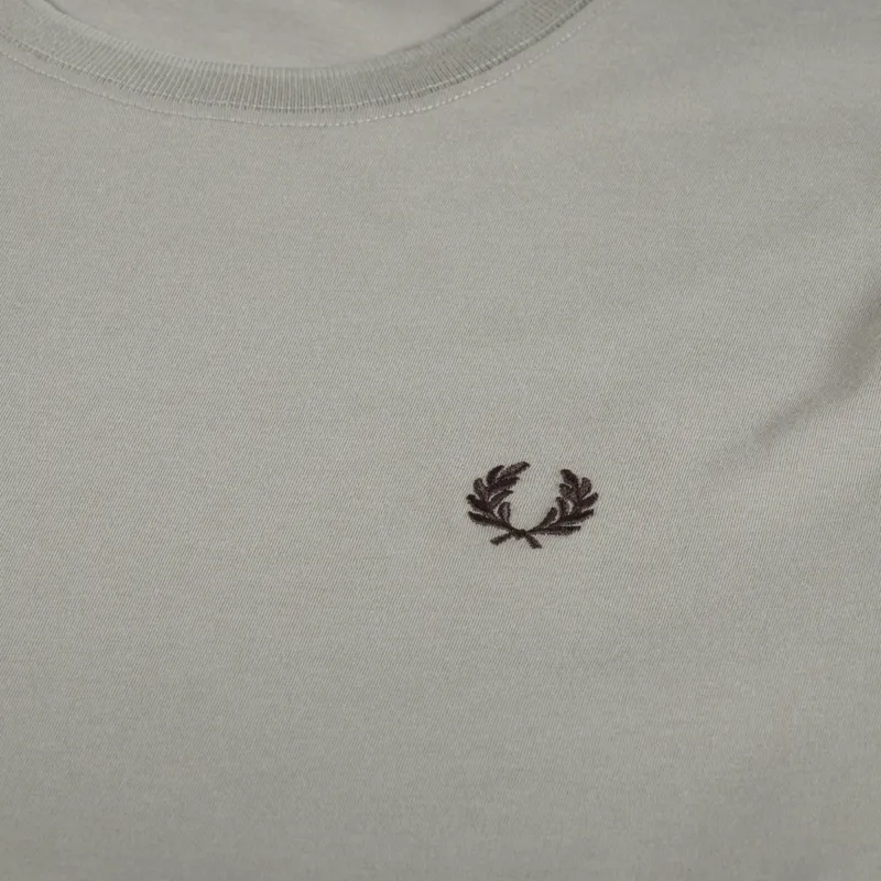 Fred Perry Crew Neck T Shirt Warm Grey Brick-2