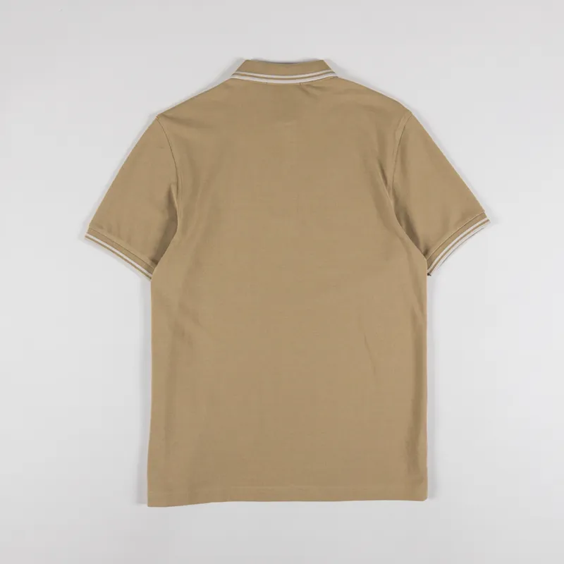 Fred Perry Twin Tipped Polo Shirt Warmstone Oatmeal-1