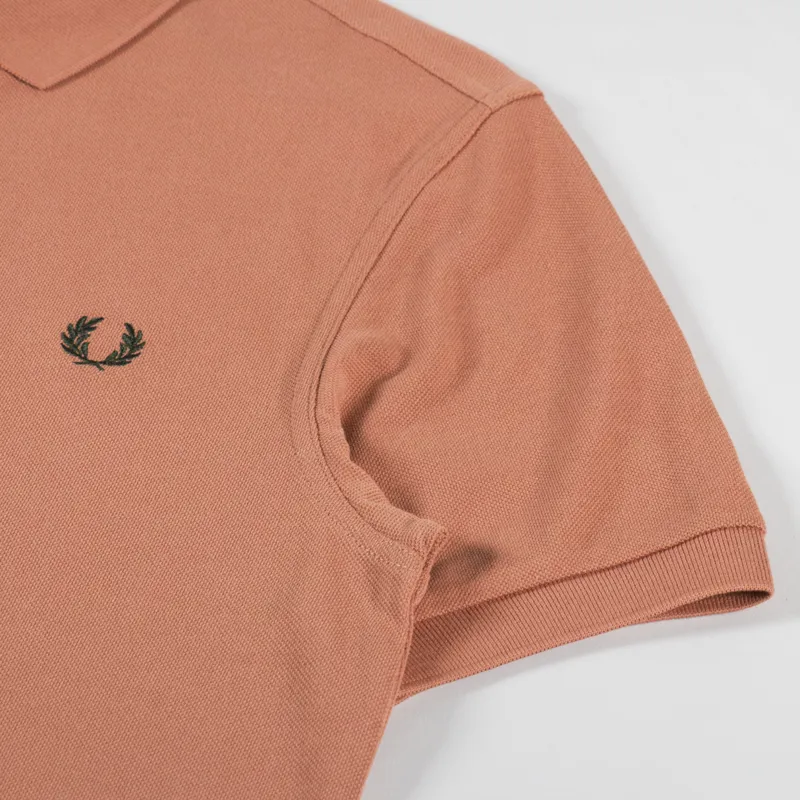 Fred Perry Plain Shirt Light Rust Green-2