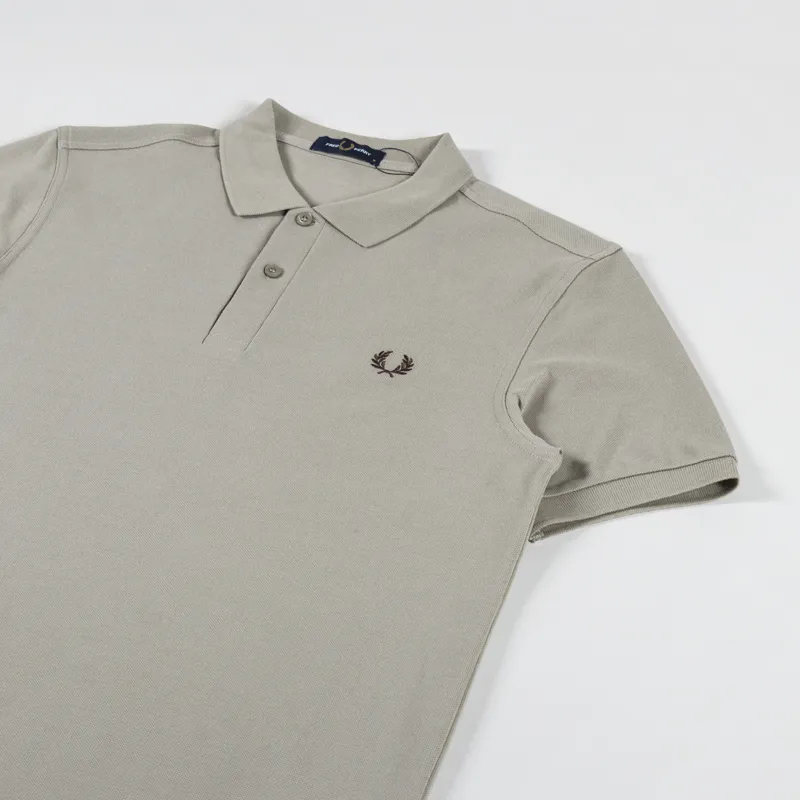Fred Perry Plain Shirt Warm Grey Brick-1