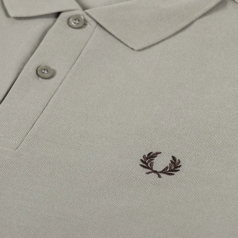 Fred Perry Plain Shirt Warm Grey Brick-2