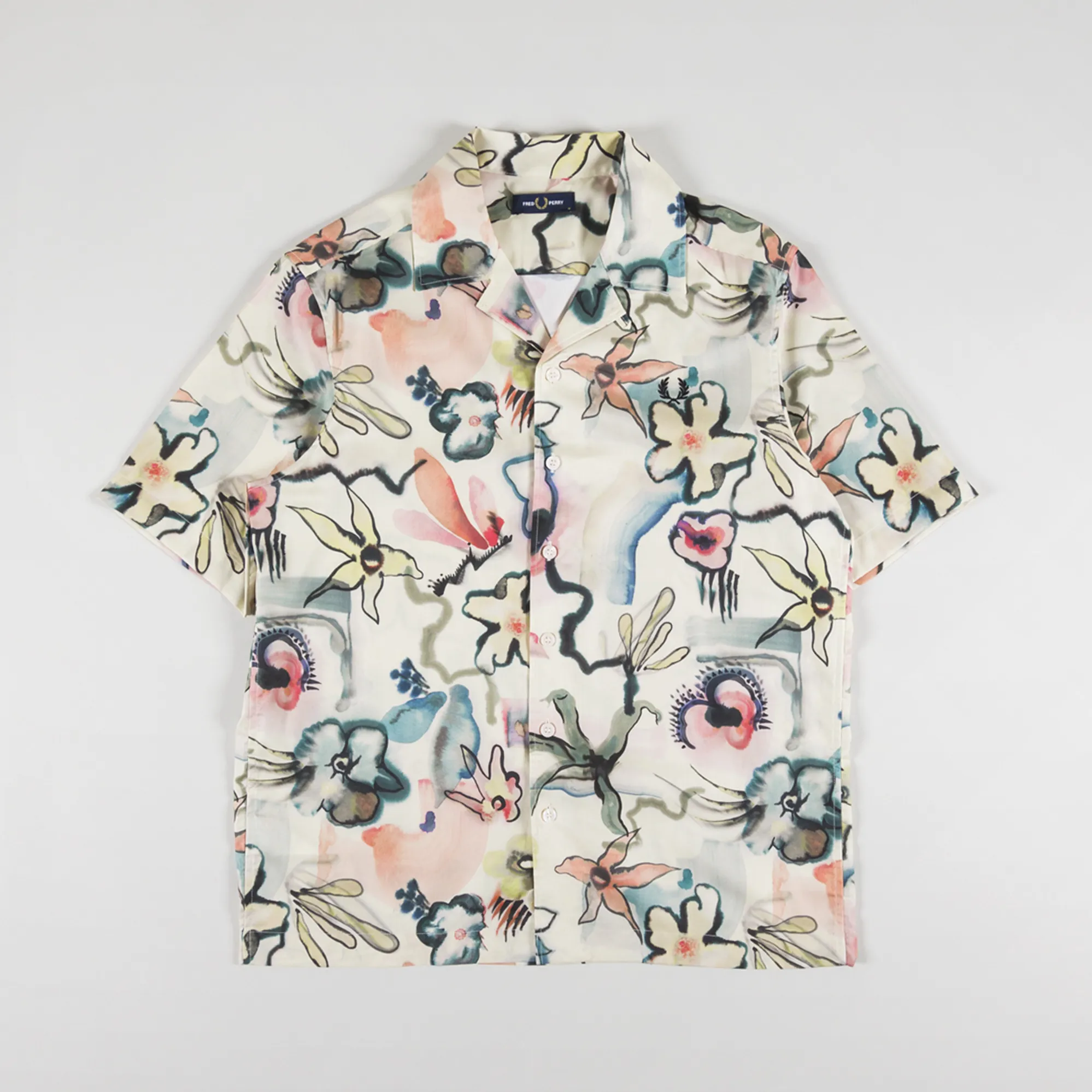 Perry Ellis Cotton Floral Print Long Sleeve Button-Down Shirt in Ink Perry Ellis Cotton Floral Print Long Sleeve Button-Down Shirt in Ink