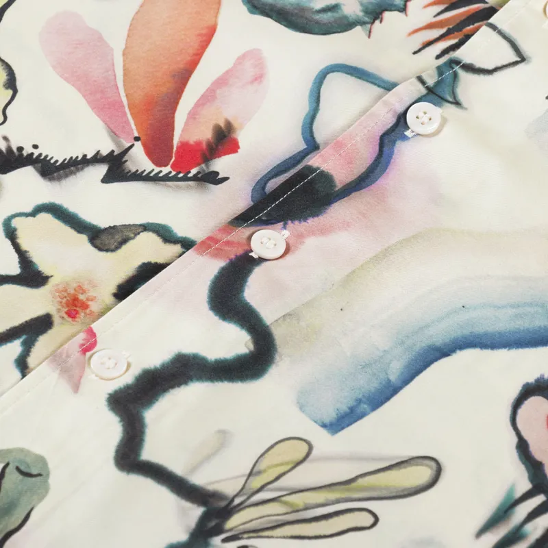 Fred Perry Floral Revere Collar Shirt Silky Peach-4