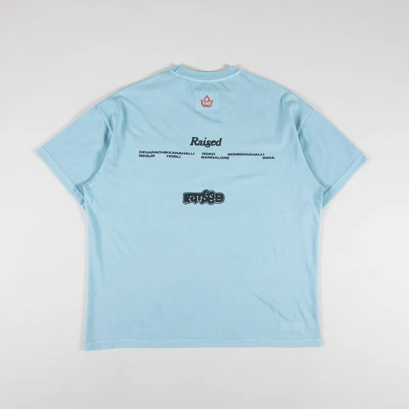 Raised Factory Crew T Shirt Sky