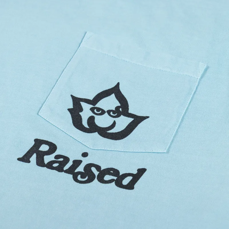 Raised Factory Crew T Shirt Sky-5
