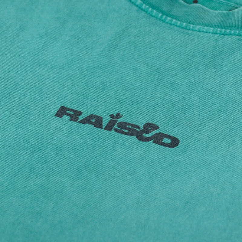 Raised OM Crew T Shirt Aqua-4