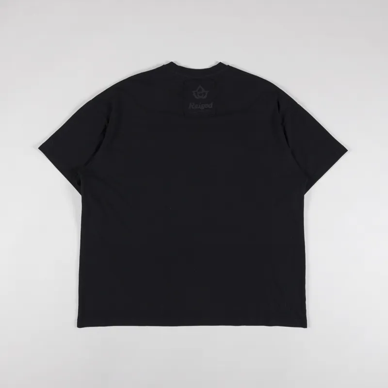 Raised OM Crew T Shirt Black-1