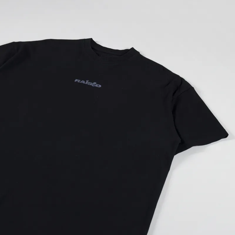 Raised OM Crew T Shirt Black-2