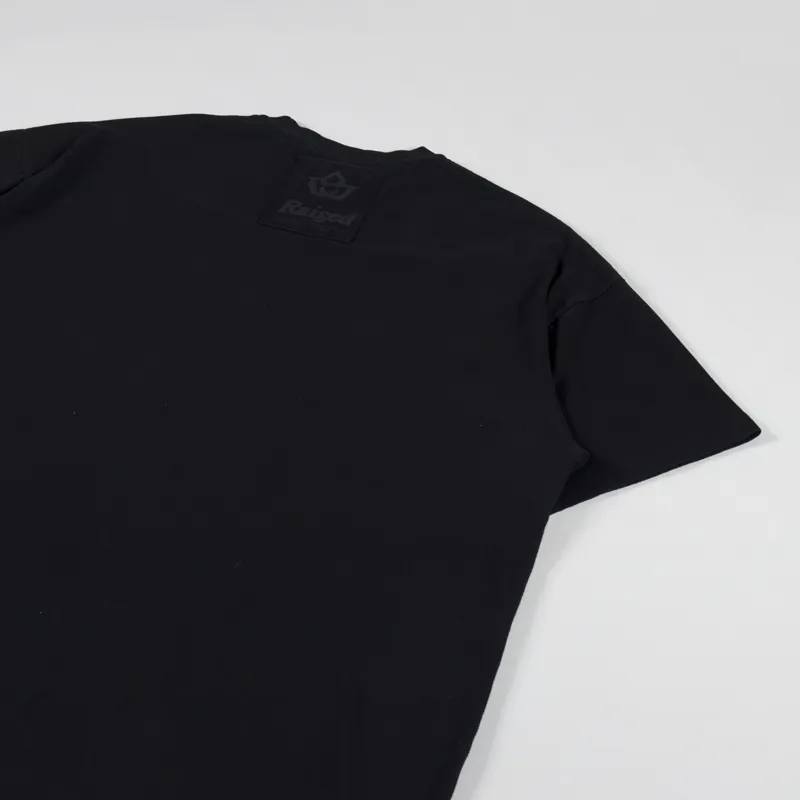 Raised OM Crew T Shirt Black-3
