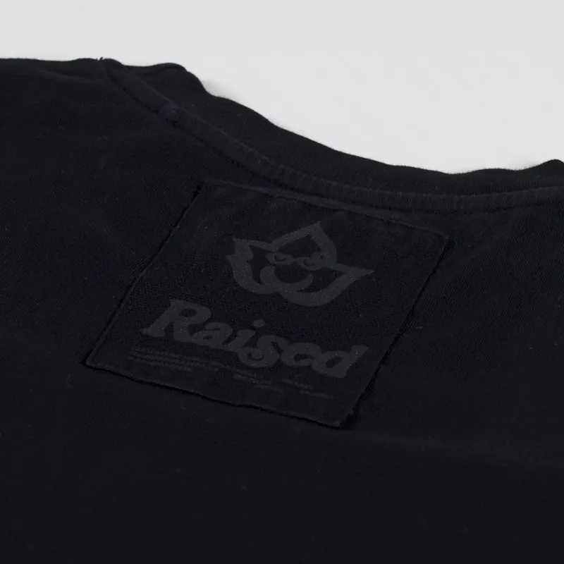 Raised OM Crew T Shirt Black-5