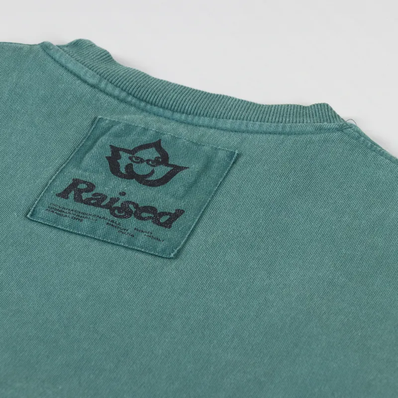 Raised Relaxed Crew Sweat Aqua-5