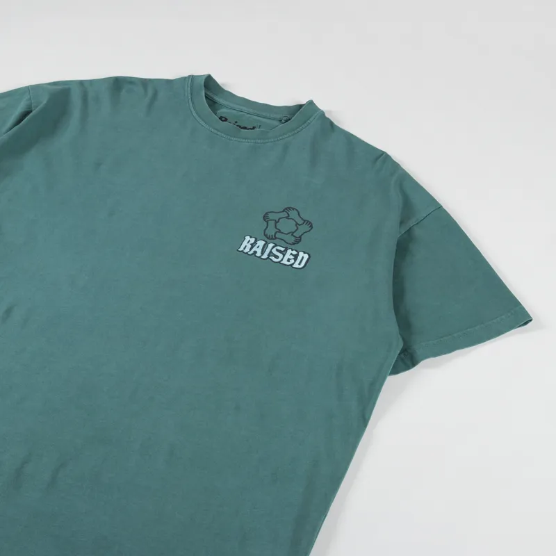 Raised Unity Crew T Shirt Aqua-3