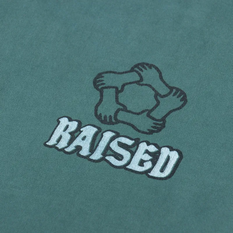Raised Unity Crew T Shirt Aqua-5