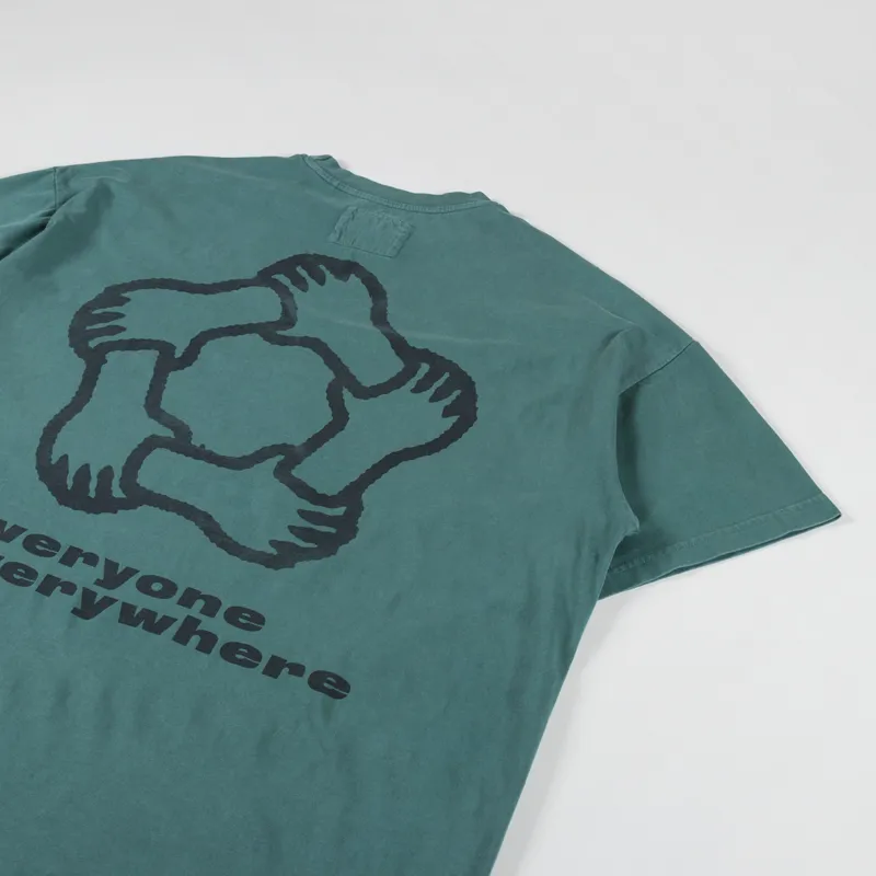 Raised Unity Crew T Shirt Aqua-2