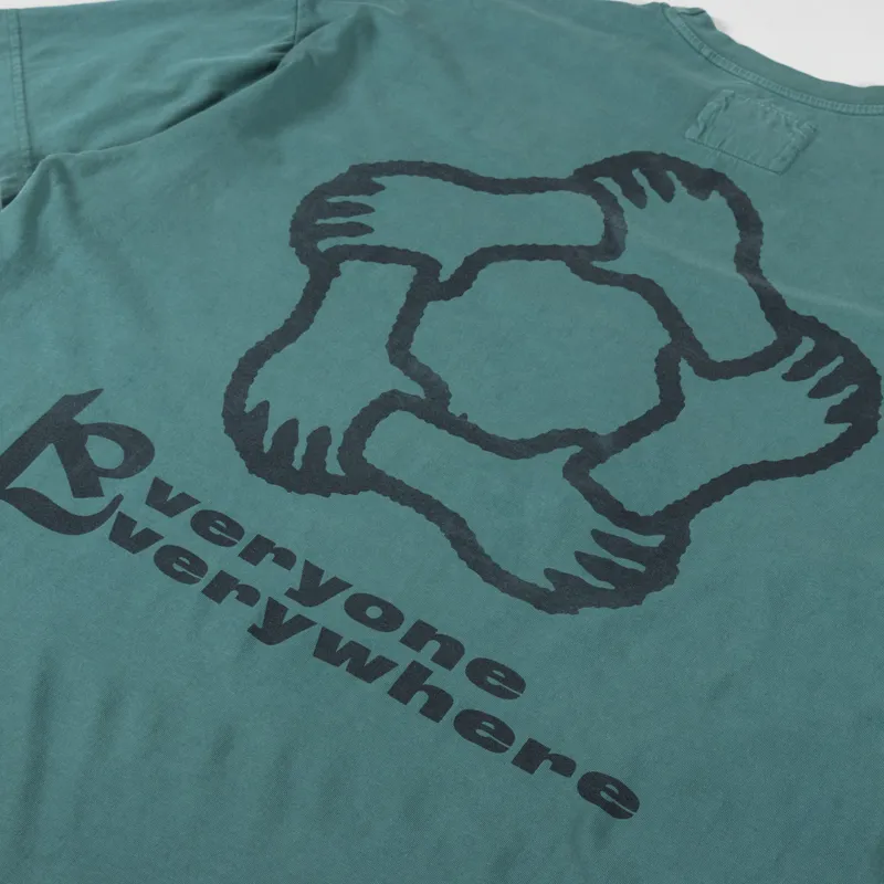 Raised Unity Crew T Shirt Aqua-4