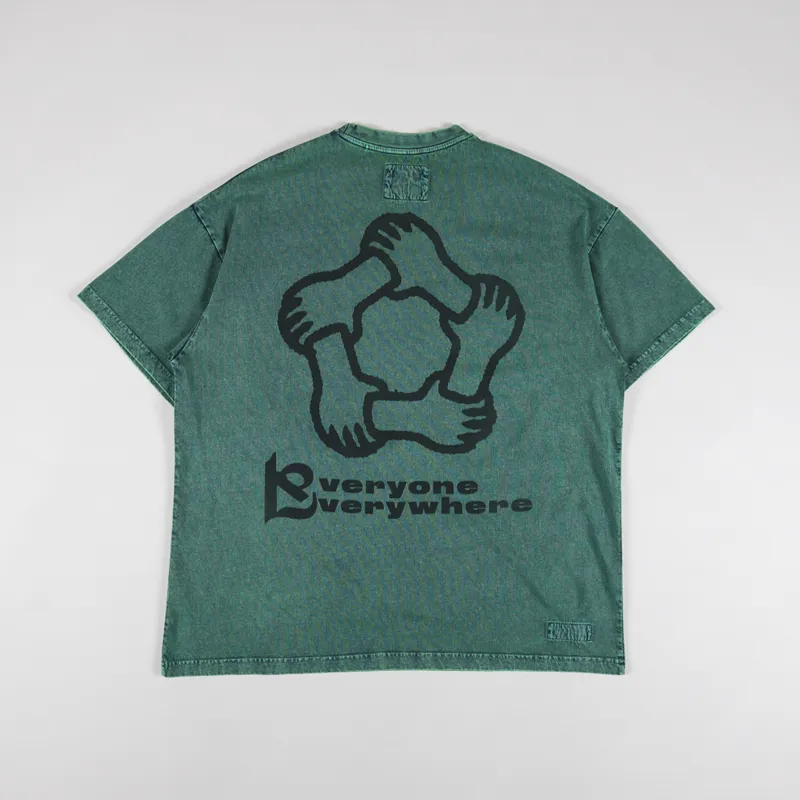 Raised Unity Crew T Shirt Indigo