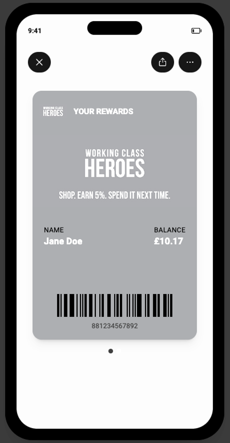 WCH Rewards Card in Apple Wallet