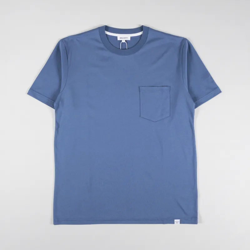 Norse Projects Johannes Pocket T Shirt Fog Blue