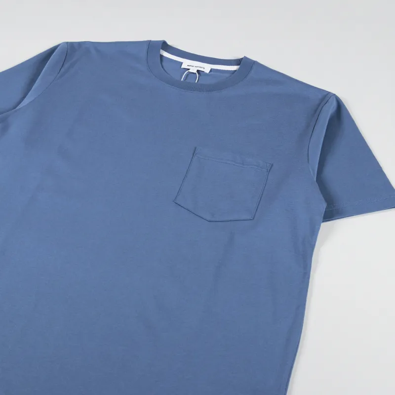 Norse Projects Johannes Pocket T Shirt Fog Blue-1