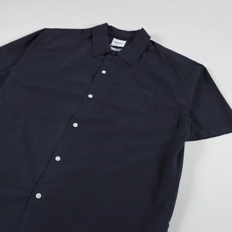 Norse Projects Carsten Tencel Shirt Dark Navy-1