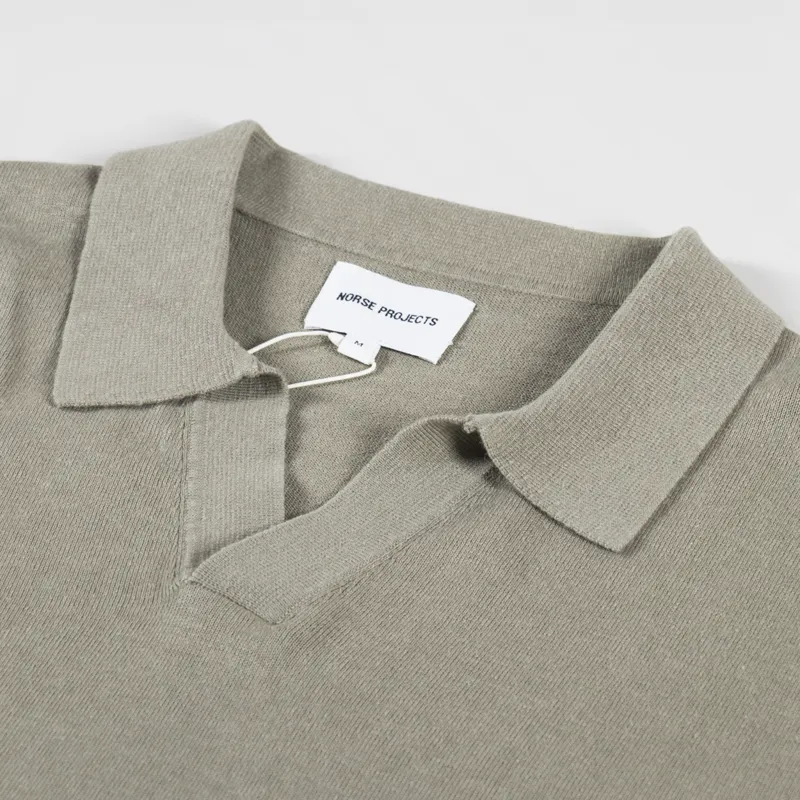 Norse Projects Leif Cotton Linen Polo Clay-2