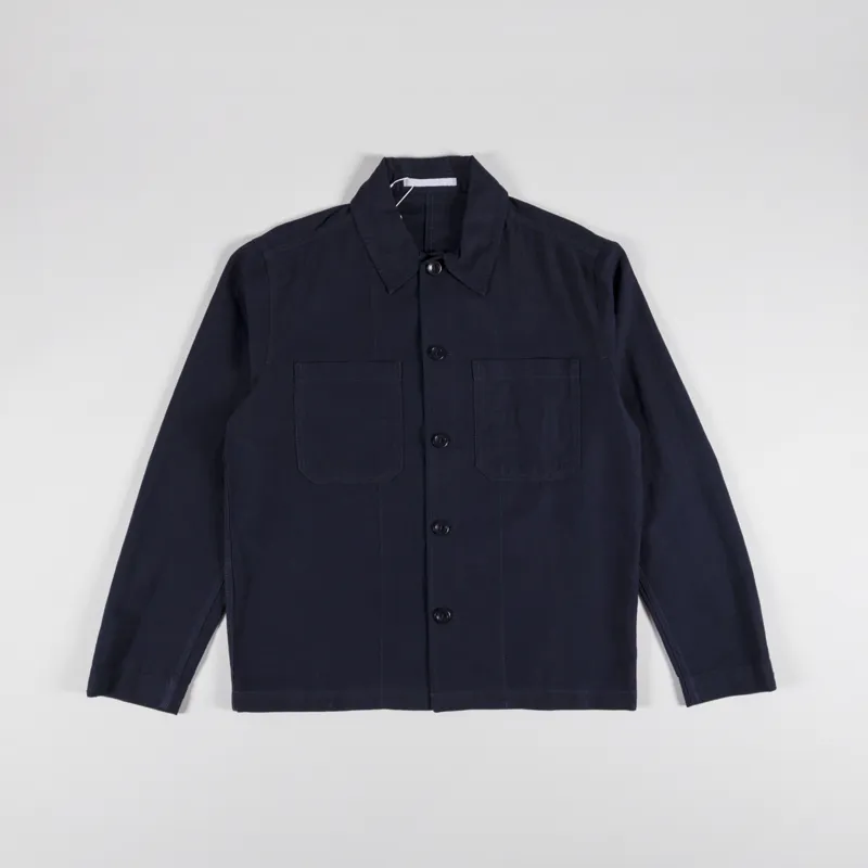 Norse Projects Tyge Cotton Linen Overshirt Dark Navy