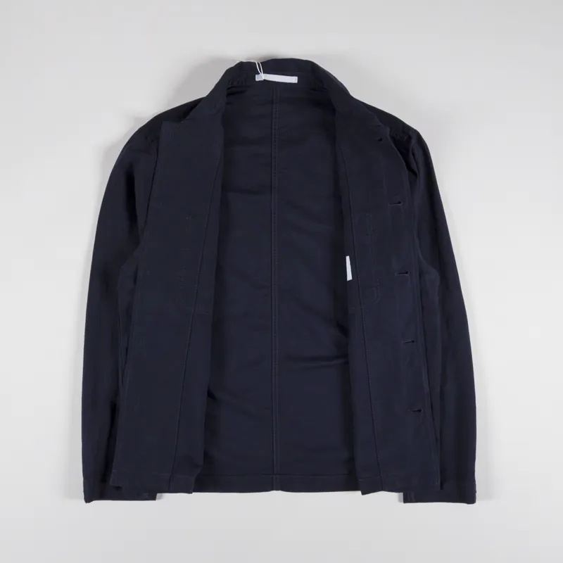 Norse Projects Tyge Cotton Linen Overshirt Dark Navy-1