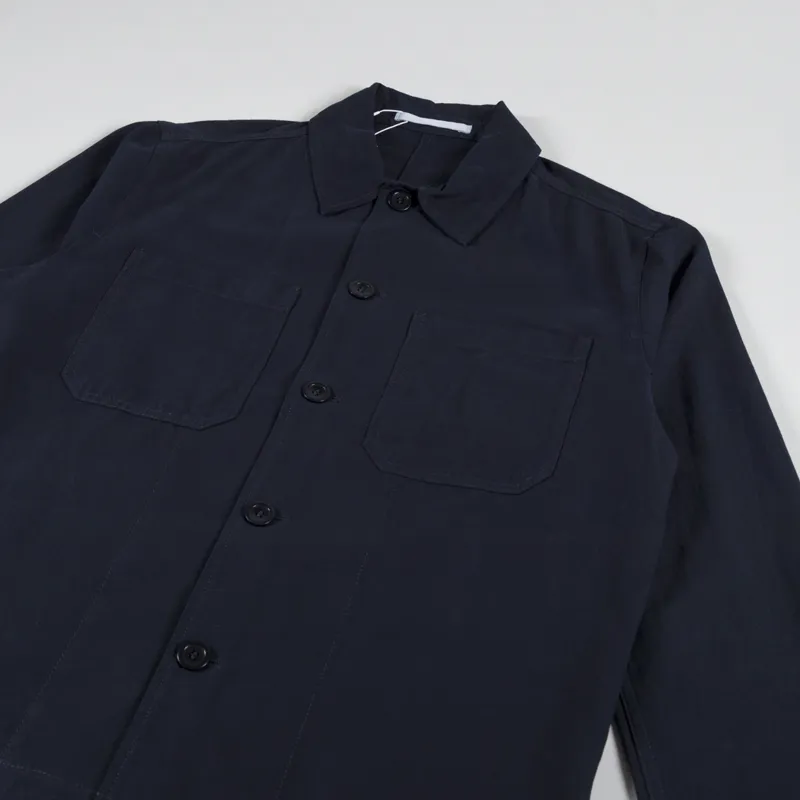 Norse Projects Tyge Cotton Linen Overshirt Dark Navy-3