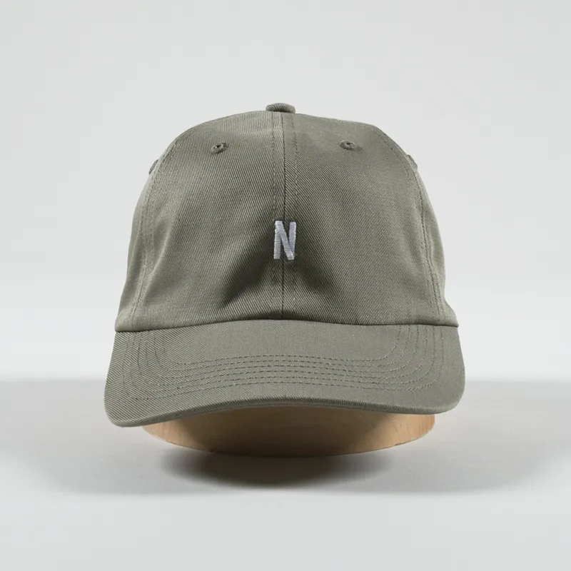 Norse Projects Twill Sports Cap Sediment Green-1