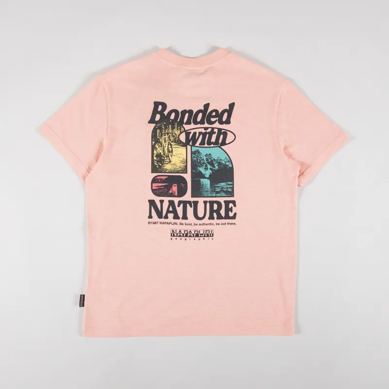 Napapijri Martre T Shirt Pink Salmon