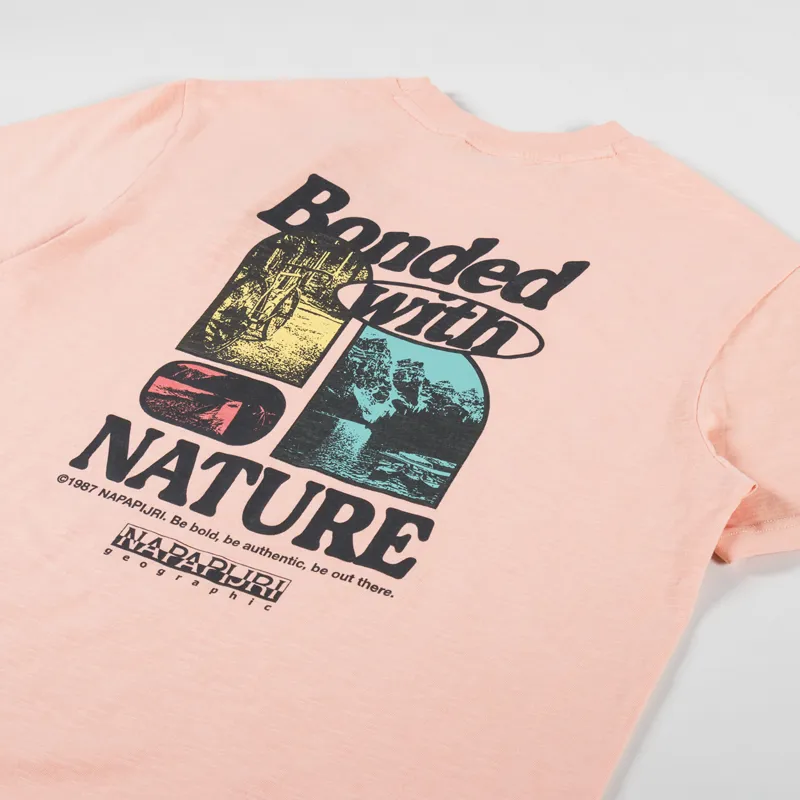 Napapijri Martre T Shirt Pink Salmon-2