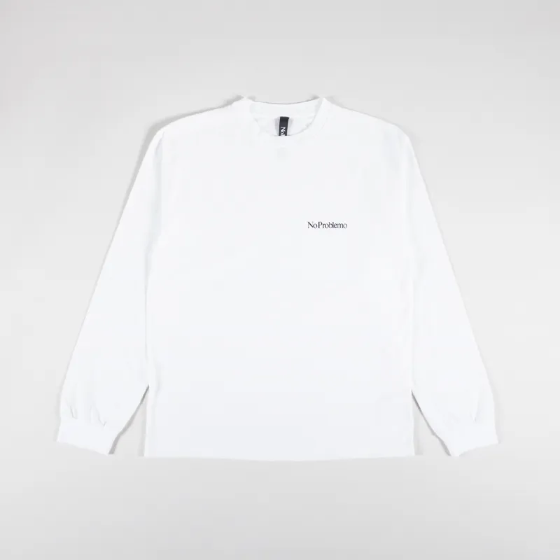 No Problemo Mini Problemo Long Sleeve T Shirt White