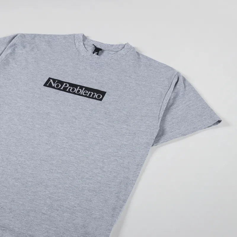 No Problemo Kruger T Shirt Grey Marl-1