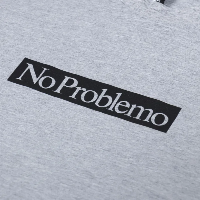 No Problemo Kruger T Shirt Grey Marl-2