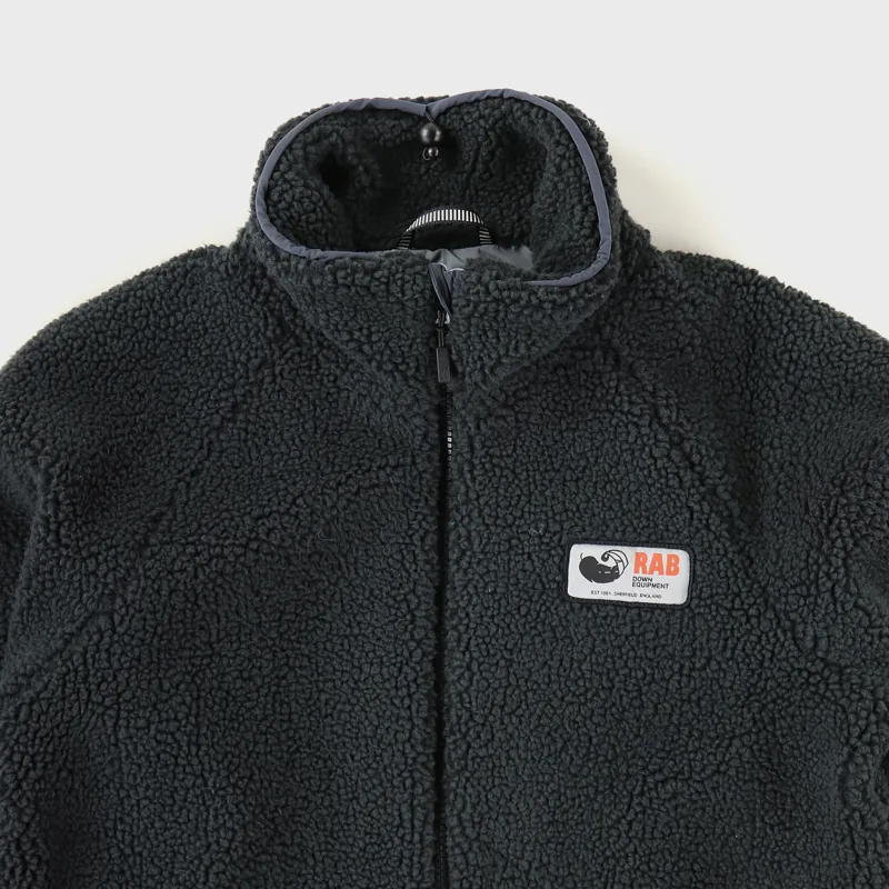 Rab Mens Original Polyester Pile Winter Fleece Jacket Black