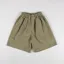 Kappy Design One Tuck Wide Fatigue Half Pants Khaki