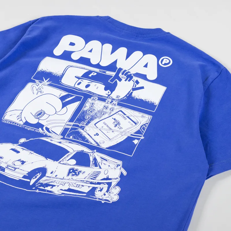 Pawa Speed Sports Racing T Shirt Pawa Blue-2